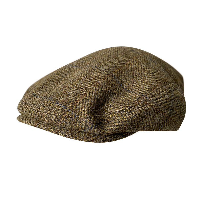 Striped Gray New Wool Flat Cap - огляд і ціна Newsboy Cap Ivy
