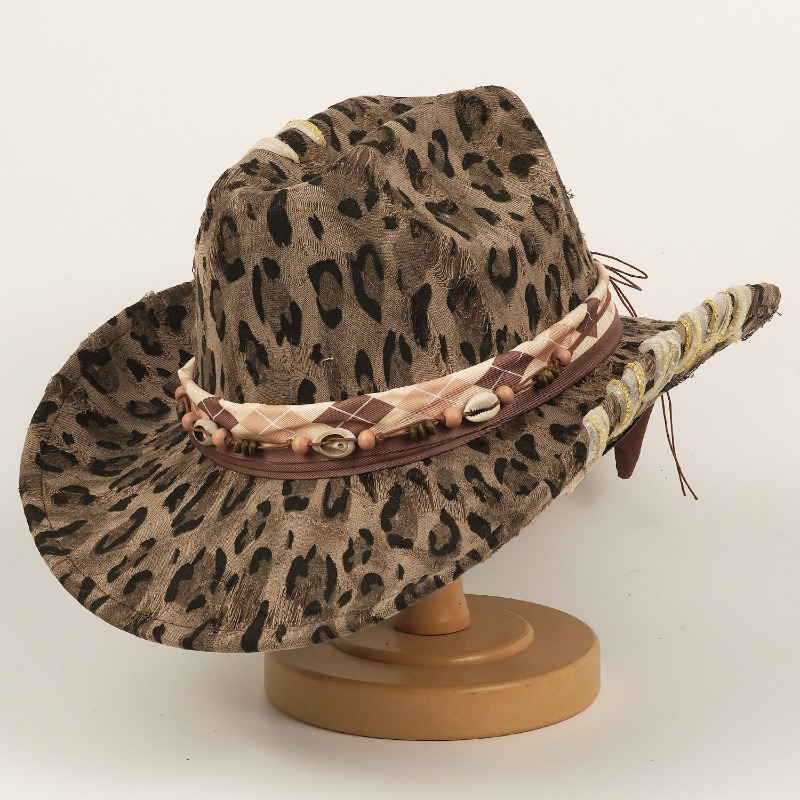 Leopard Print Western Cowboy H - огляд і ціна Cowboy Hat Straw