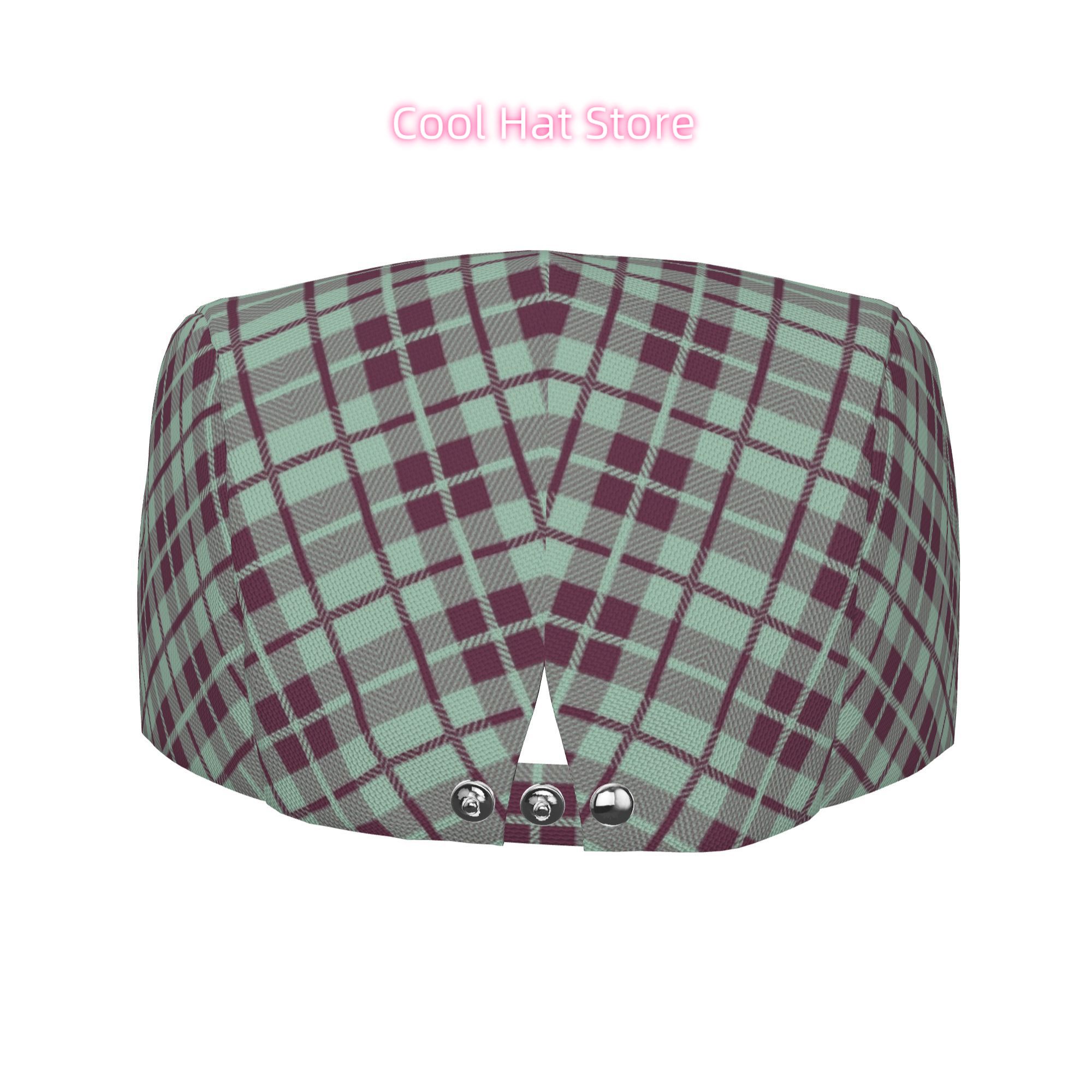 Mint And Burgundy Plaid Men An - огляд і ціна Newsboy Cap Ivy