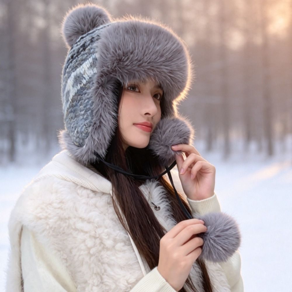 Stylish Polyester Knitted Trap - огляд і ціна Winter Trapper Hat