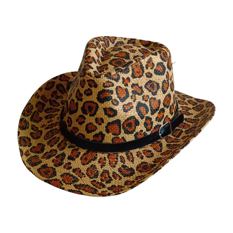 NEW Cowboy Hat Leopard print B - огляд і ціна Cowboy Hat Straw